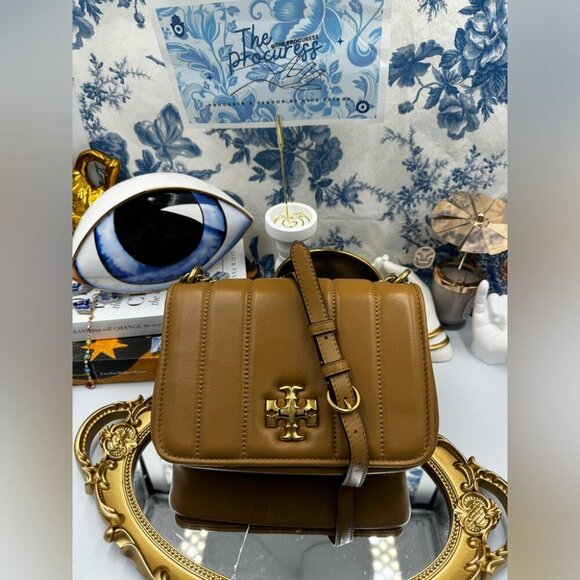 🆕 TORY BURCH 🧿 NWOT Kira Chain Shoulder Bag, Toasted Sesame - AUTHENTICATED - Picture 14 of 16